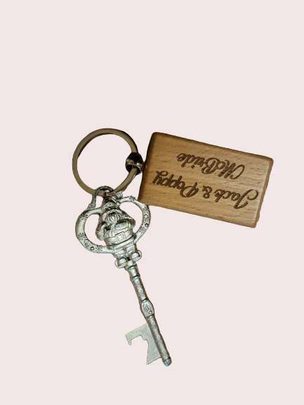 Santa's Magic Key With Personalised Wooden Keyring