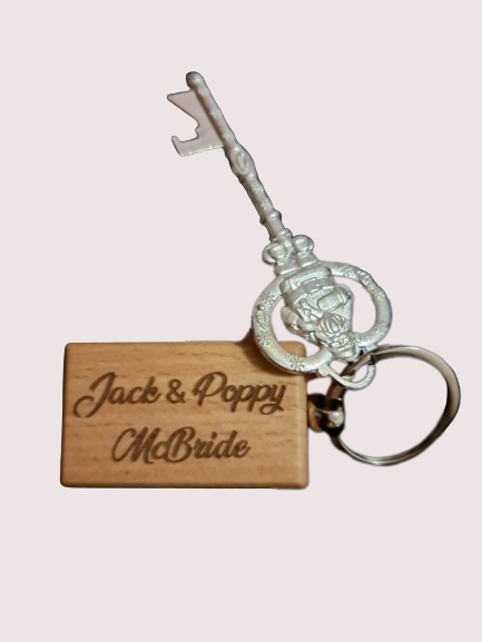 Santa's Magic Key With Personalised Wooden Keyring