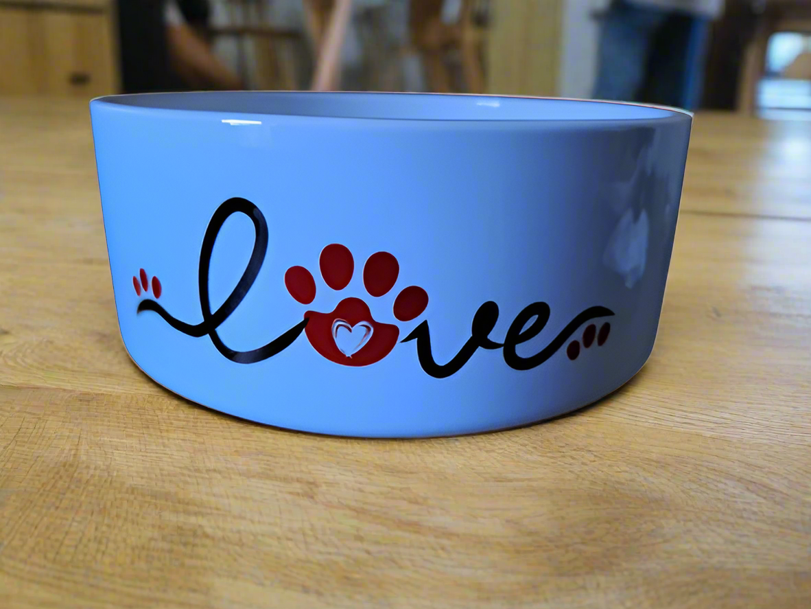 Personalised Large Heavy Ceramic Dog Bowl