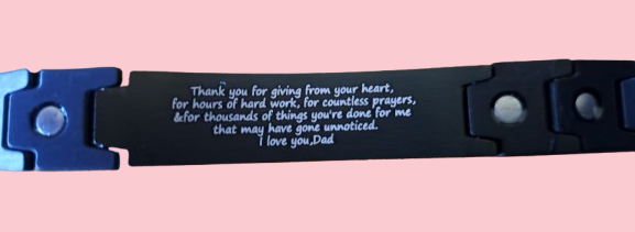 Metal Link Black & Gold Bracelet - Daddy