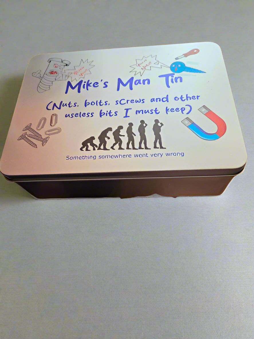 Personalised Man Storage Tin