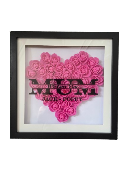 Personalised Floral Framed Shadow Box - UV Printed