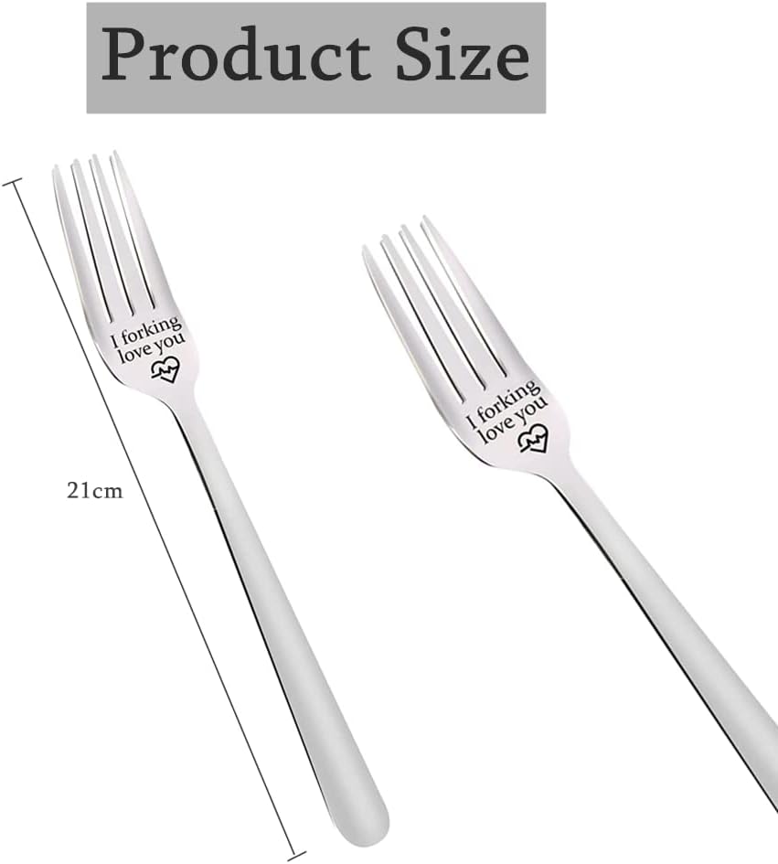 I Forking Love You Engraved Stainless Steel Dinner Fork