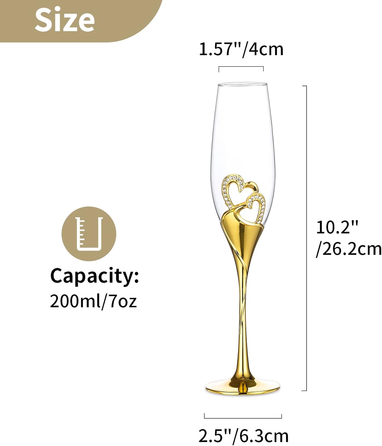 Mr and Mrs Champagne Glasses with Wooden Gift Box