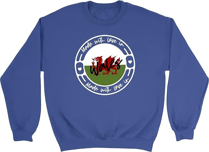 'Made with Love in Wales' kids' sweatshirt - Age 12-13