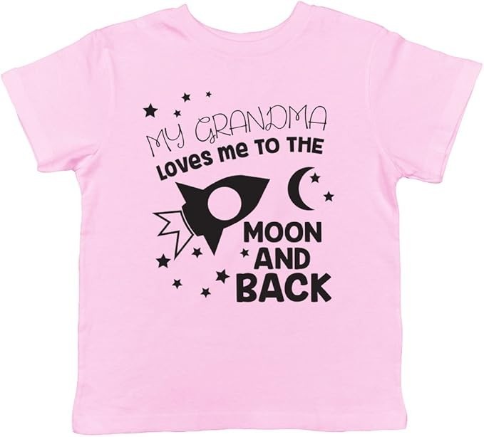 My Grandma Loves Me To The Moon And Back  Short Sleeve T-Shirt - Size XS (3yrs)