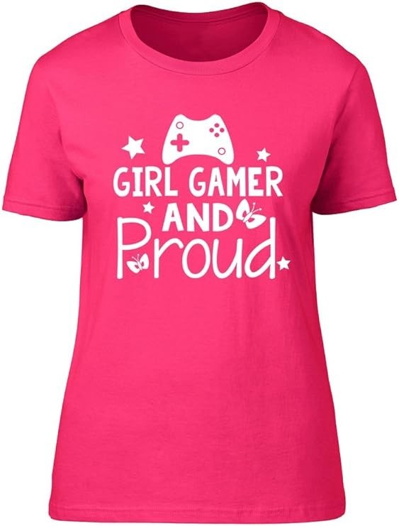 Girl Gamer and Proud Pink Womens/Girls T-Shirt - Size L