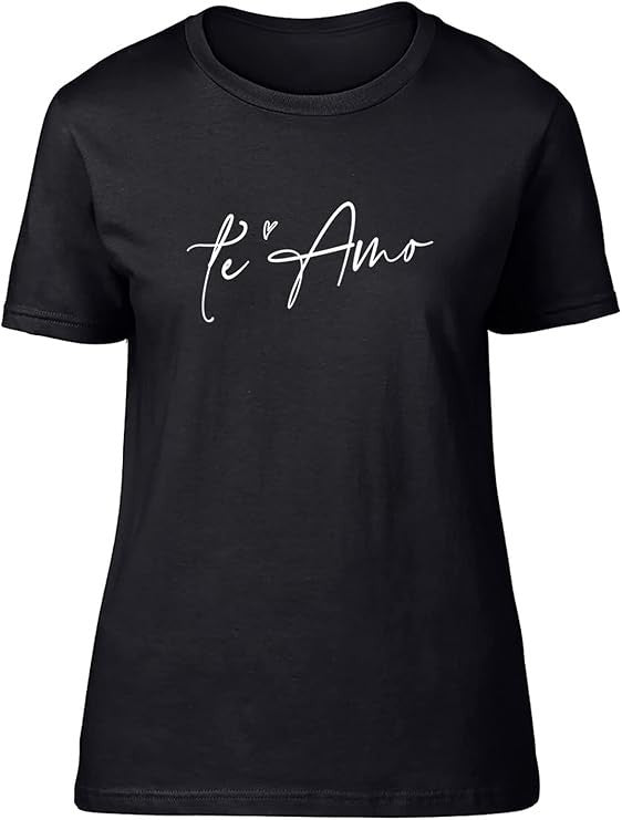 Te Amo with Love Heart Fitted Women's T-Shirt - Size XL