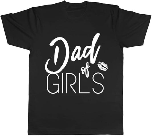 Dad of Girls T-Shirt Black Mens T-shirt - Size XXL