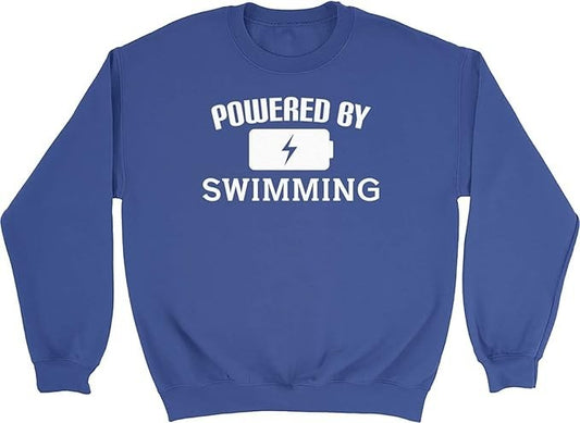 Powered by Swimming Kids Blue Sweatshirt - Age 12-13