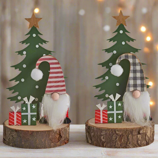 Santa with Presents & Christmas Tree Decoration