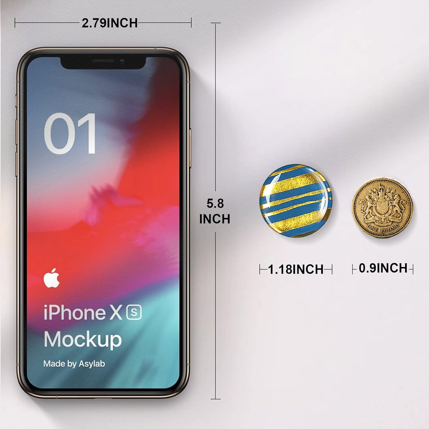 Gold Leaf Art Fridge Magnets - 30 Piece