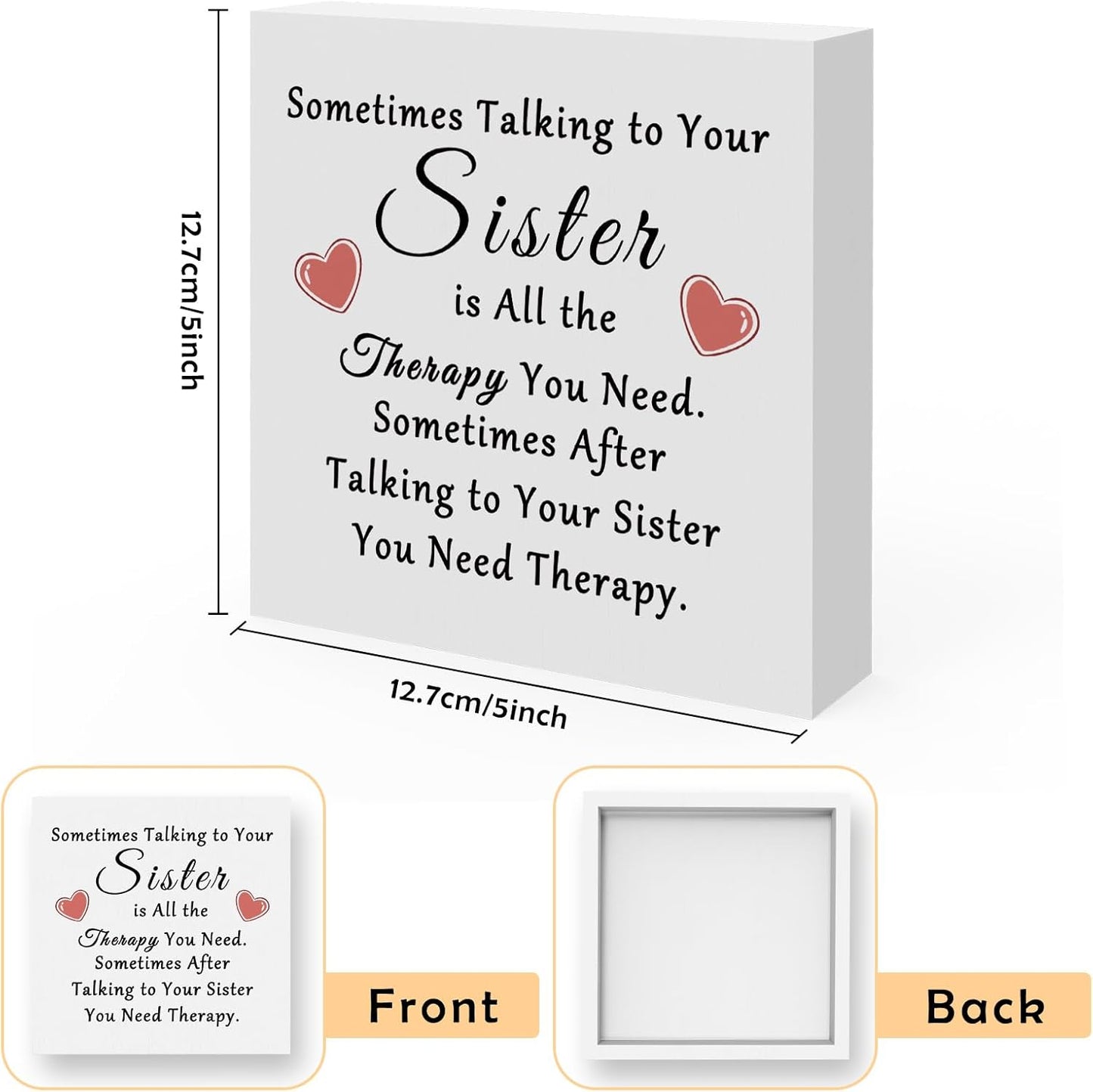 Sister Gifts Wooden Box Sign