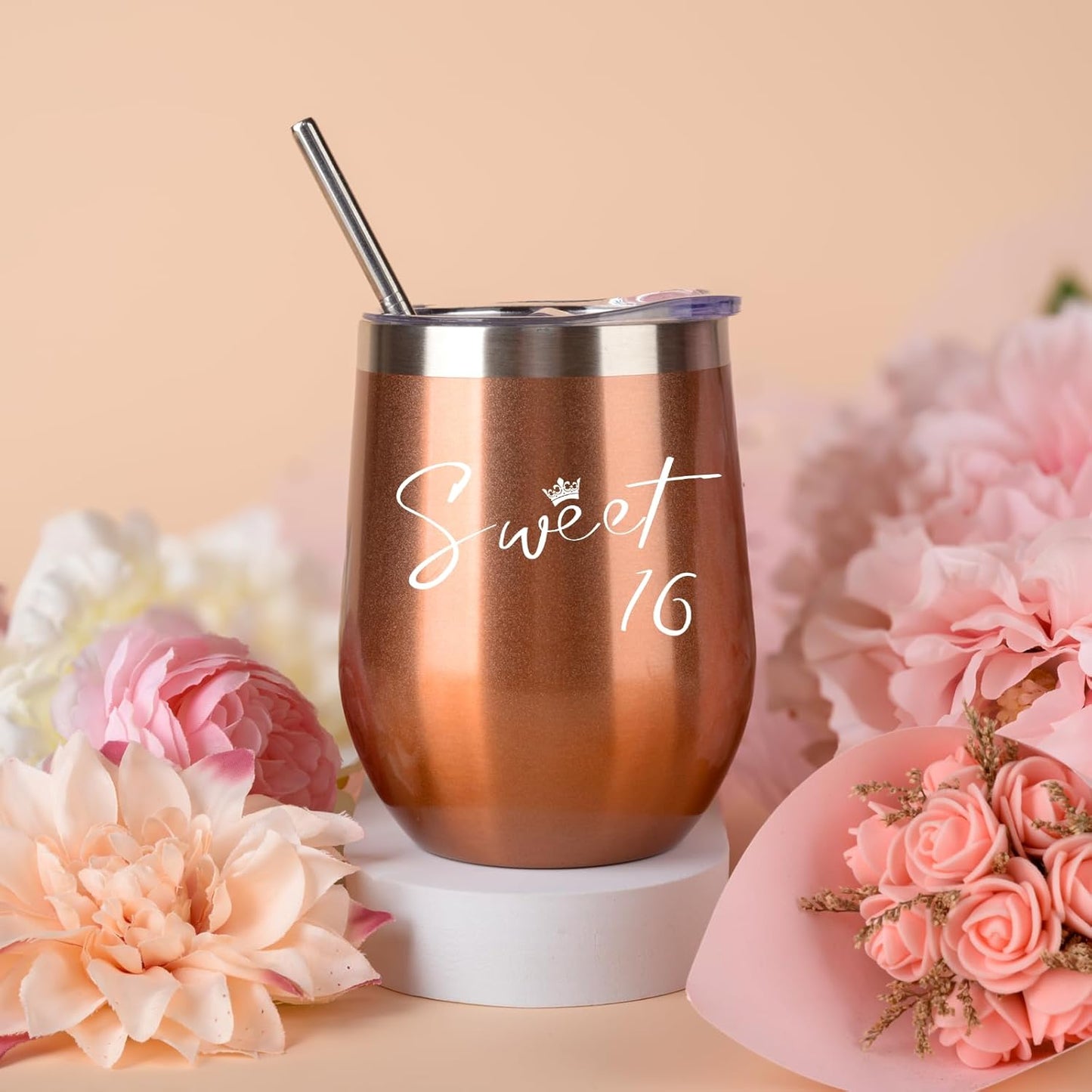 12oz Stemless Tumbler Birthday Gift - 16th, 18th, 21st, 40th 60th