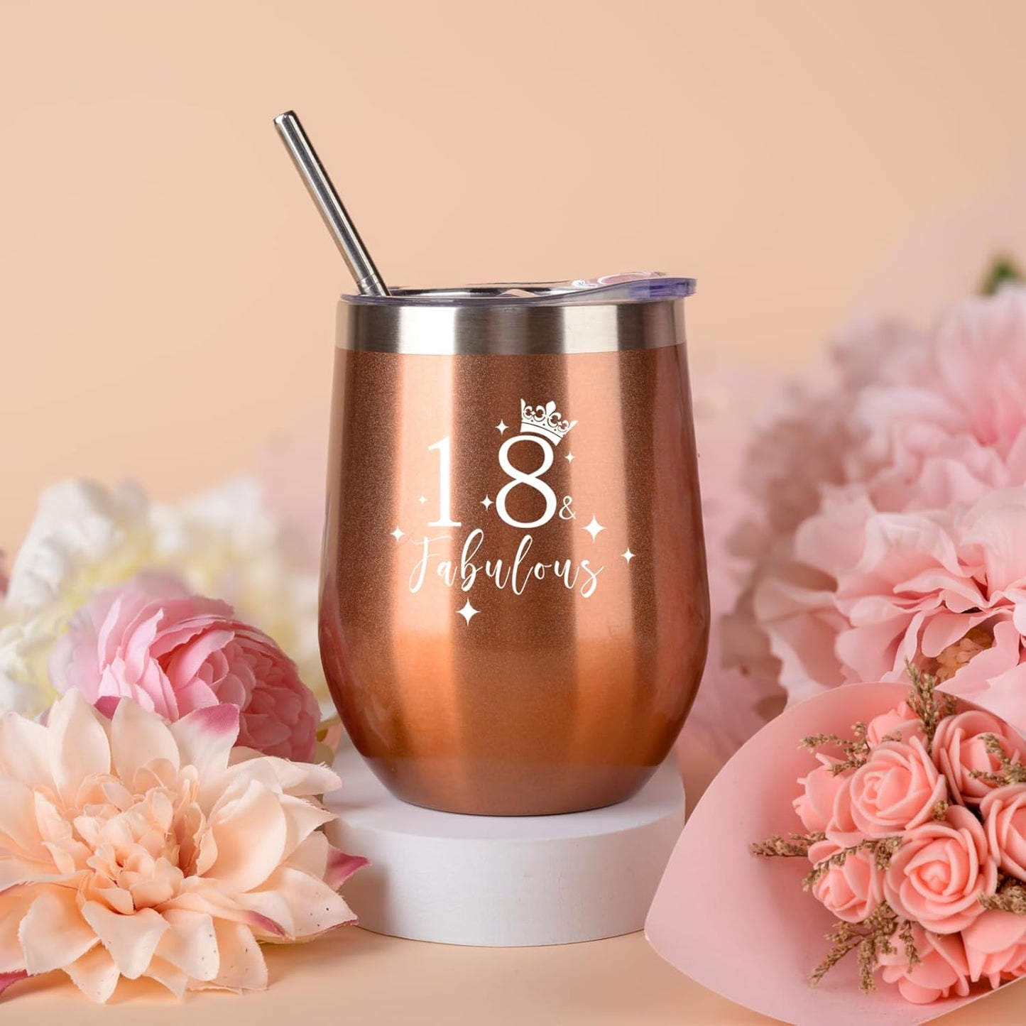 12oz Stemless Tumbler Birthday Gift - 16th, 18th, 21st, 40th 60th