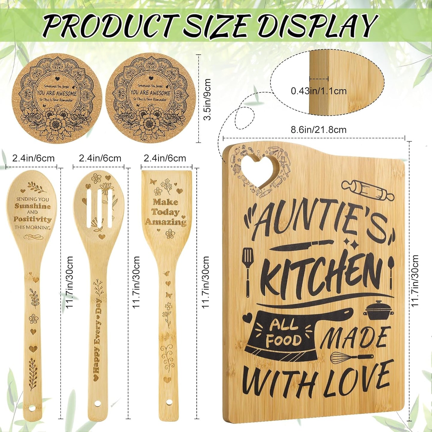 Gift For Aunty - Aunty's Kitchen Bamboo Cutting Board