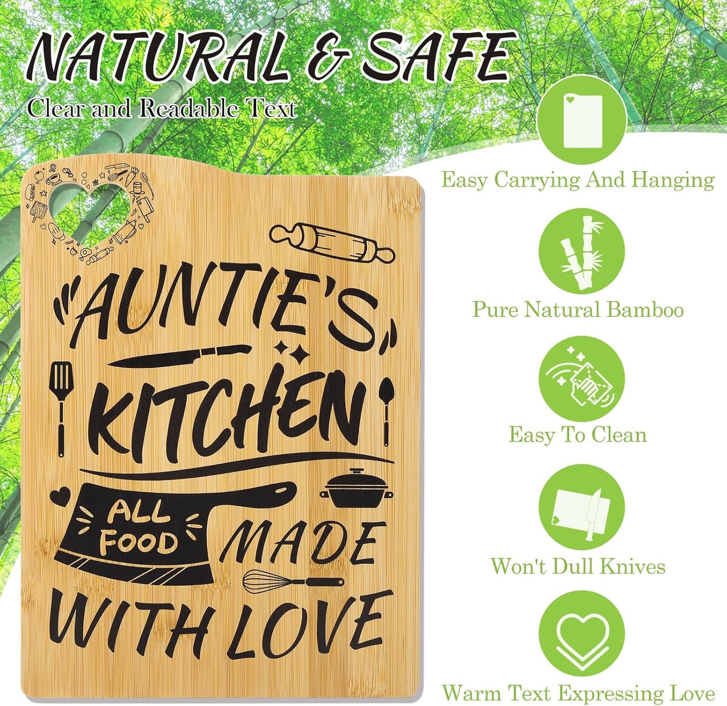 Gift For Aunty - Aunty's Kitchen Bamboo Cutting Board