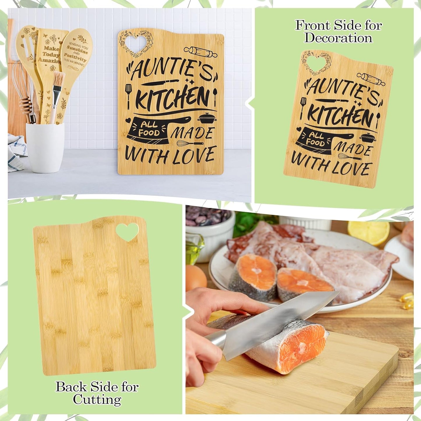 Gift For Aunty - Aunty's Kitchen Bamboo Cutting Board