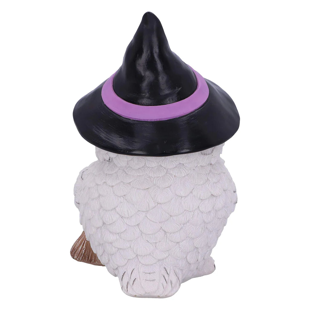 Nemesis Now Snowy Magic Witch Owl Familiar Figurine, White, 18cm
