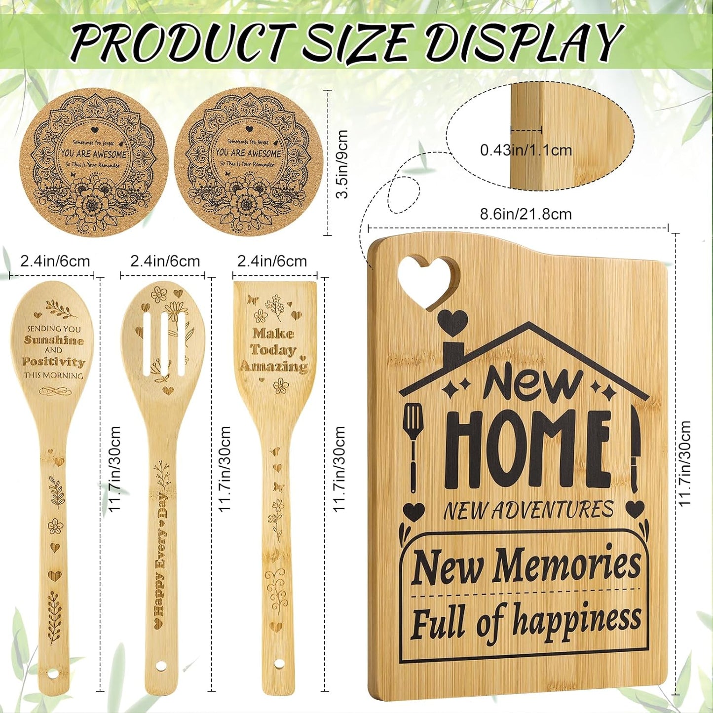 House Warming Gifts New Home, New Home Bamboo Cutting Board