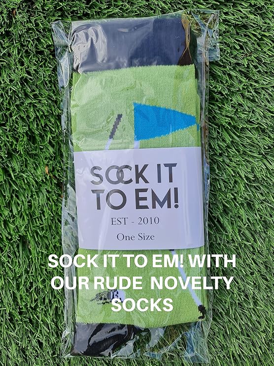 Novelty Golf Socks 'GOLF WNKER' Humour Tacky Gift – One Size