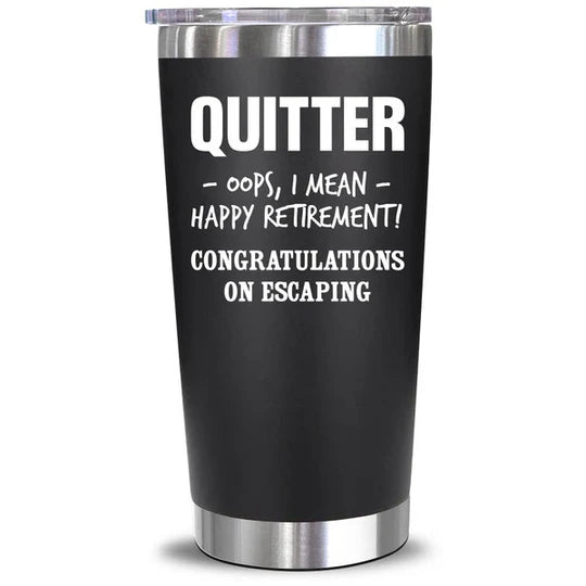 20 Oz Black Tumbler - Leaver retirement gift