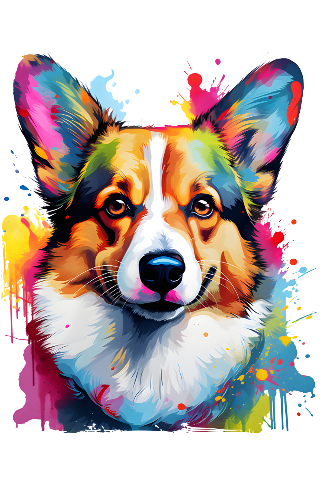 Dog Breed Art Paint Splash Portrait Mug