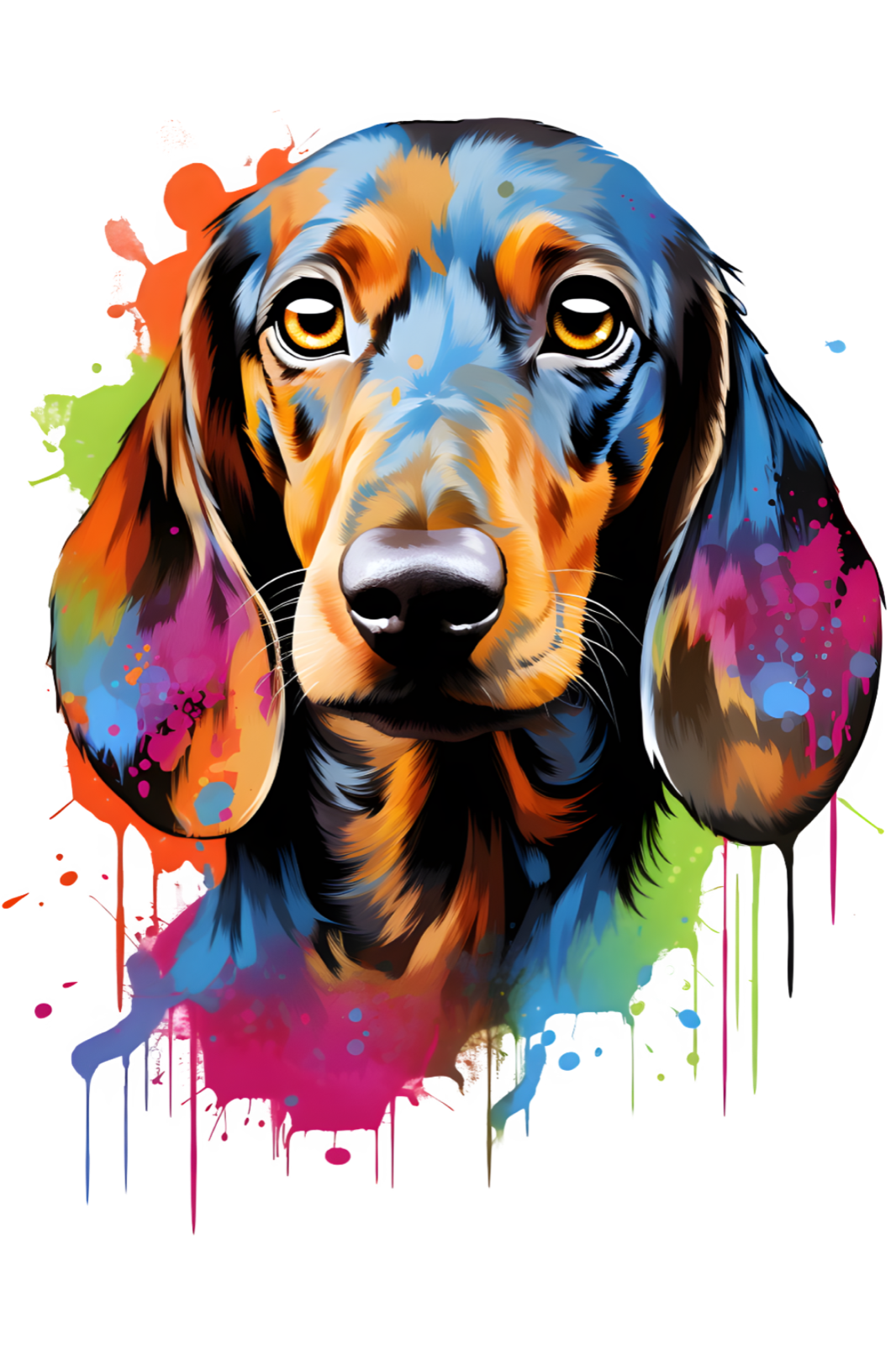 Dog Breed Art Paint Splash Portrait Mug
