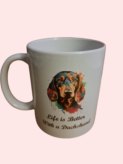 Dog Breed Art Paint Splash Portrait Mug