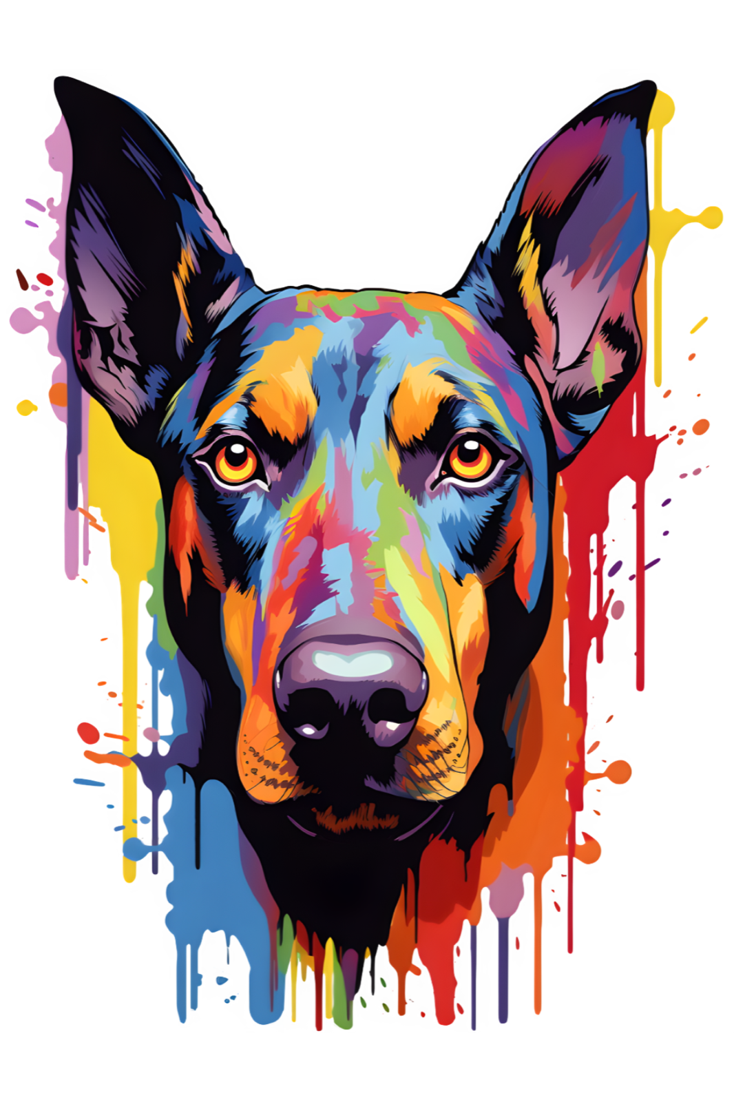 Dog Breed Art Paint Splash Portrait Mug