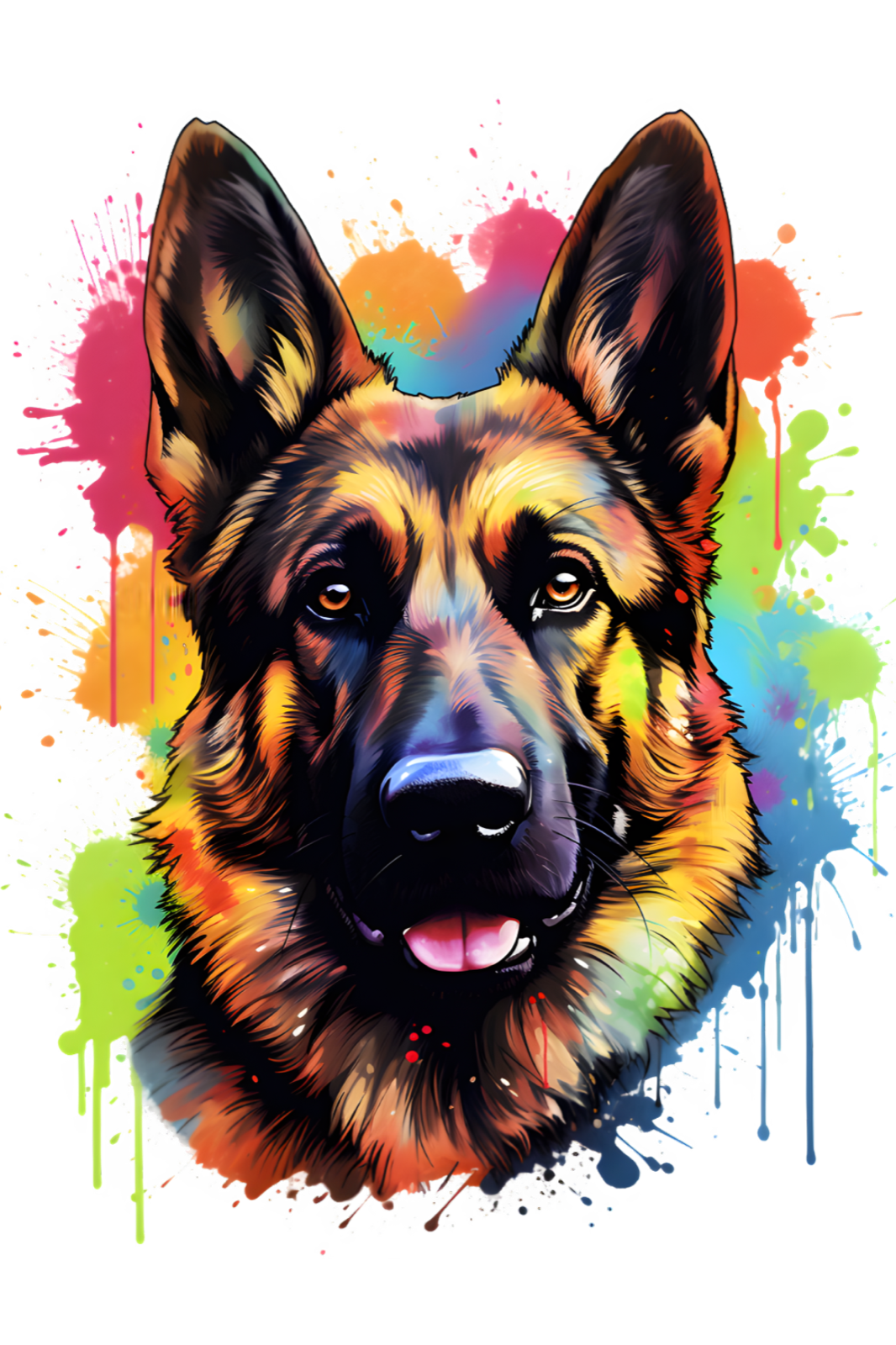 Dog Breed Art Paint Splash Portrait Mug