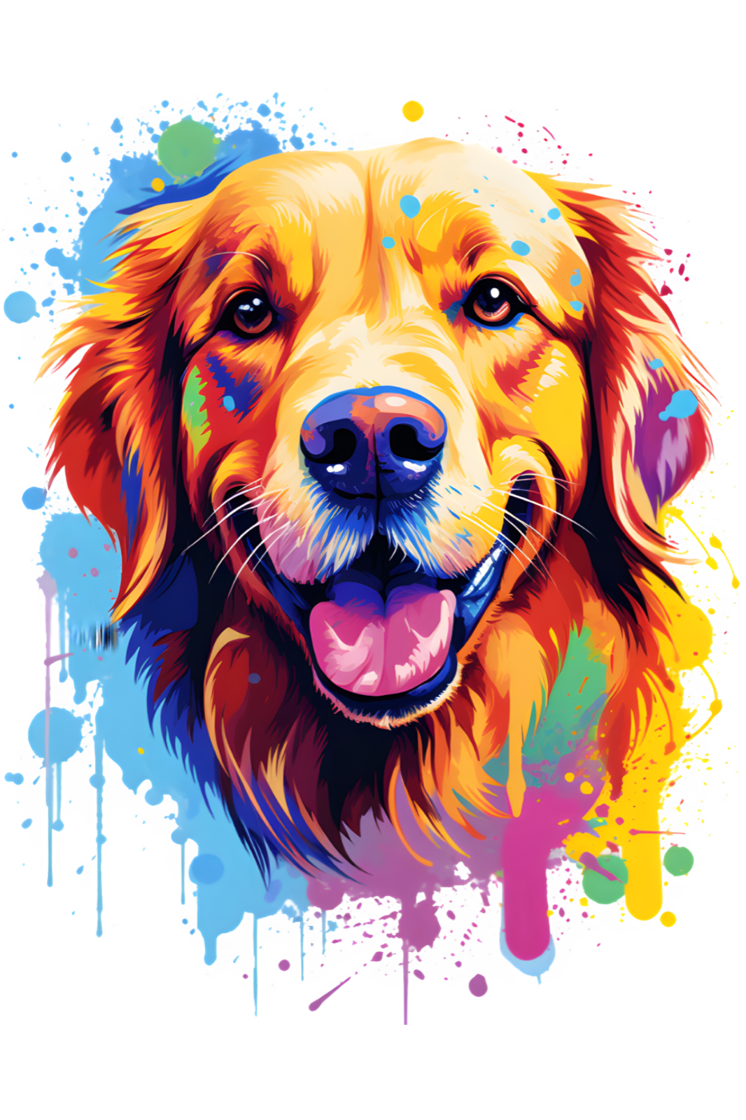 Dog Breed Art Paint Splash Portrait Mug