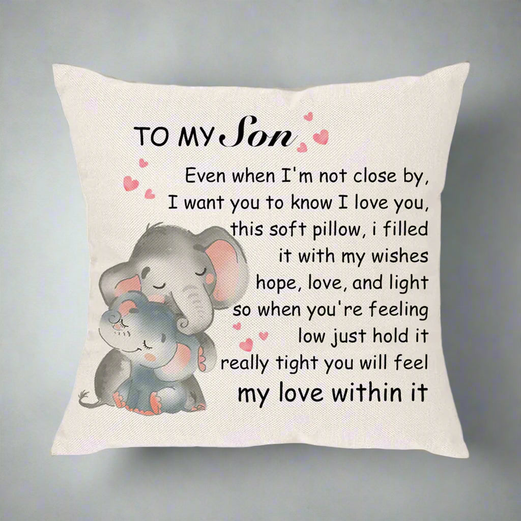 Cute Son Cushion Cover - Large 18 x 18 inch