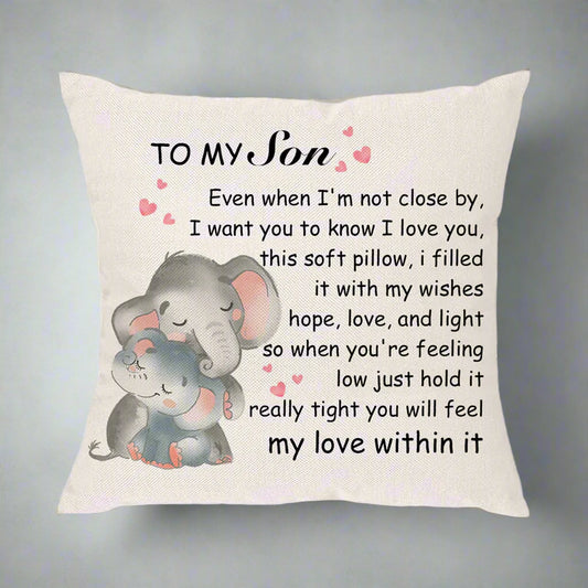 Cute Son Cushion Cover - Large 18 x 18 inch