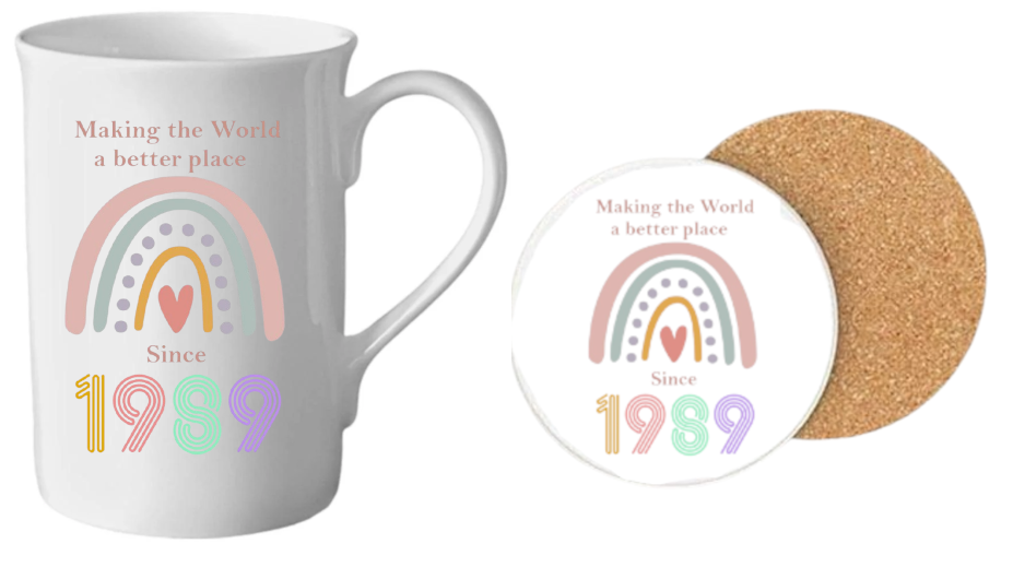 Rainbow Age Bone China Mug - Make the World a Better Place