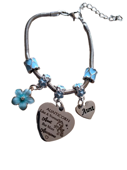 Aunt Floral Charm Bracelet