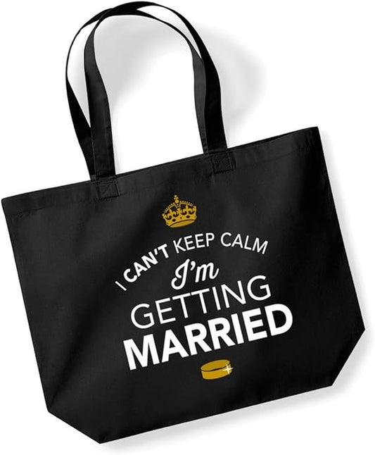 Brides Black Tote Bag, Keepsake, Wedding Gift,