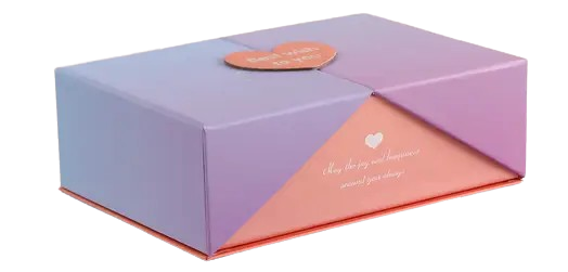 Set of 2 Pink/Purple Gradient Gift Box and Gift Bag Sets