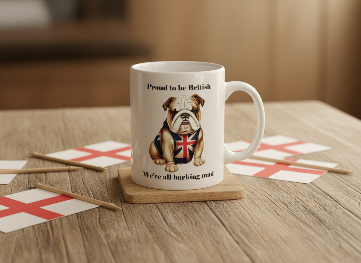 British Bulldog Union Flag Mug - Proud to be British