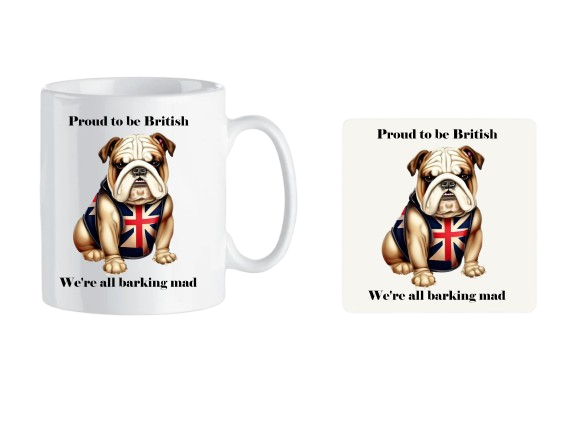 British Bulldog Union Flag Mug - Proud to be British
