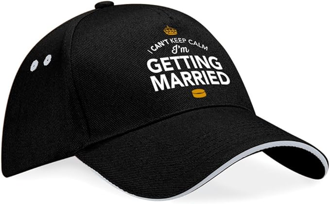 Groom Gift Black Baseball Cap for Stag Party