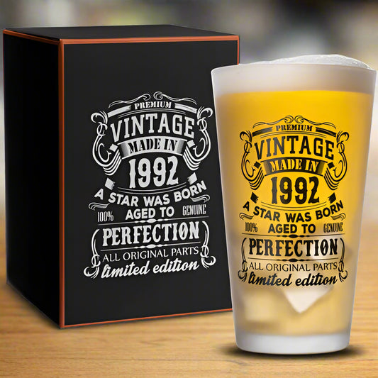 Birthday 1992 Beer Glass 480ml