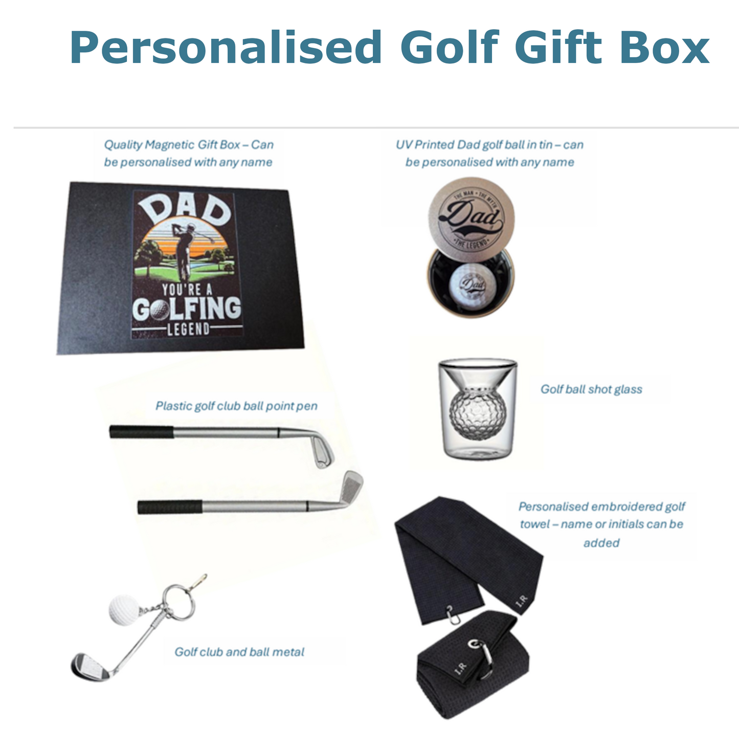 Dad Golf Gift Box - Personalised Golfer Gift
