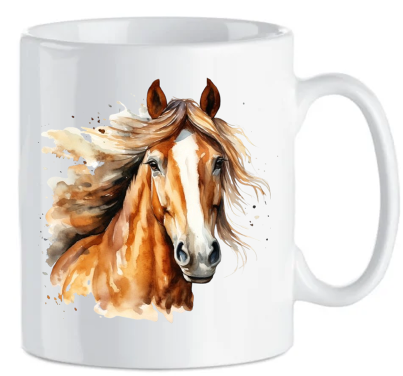 Horse Art Mug - Horses Keep me Stable