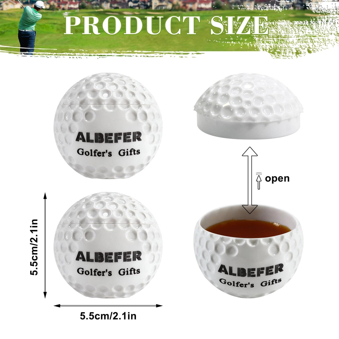 3 Pcs Golf Ball Shot Glass with Lid