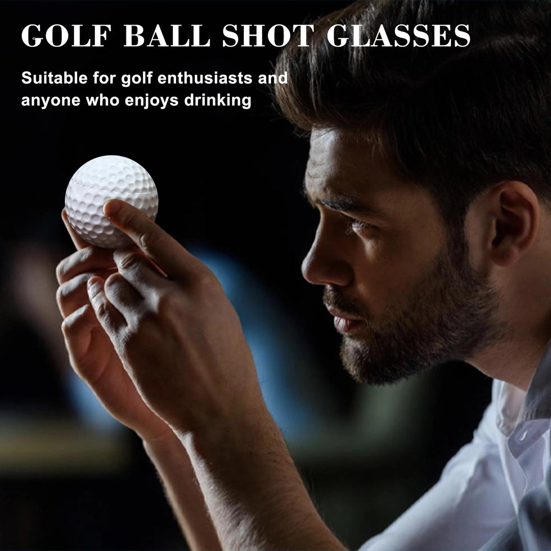3 Pcs Personalised Golf Ball Shot Glass with Lid