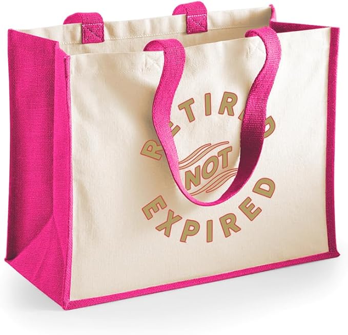 Retirement Gift Pink Tote Bag for Women - Not Expired