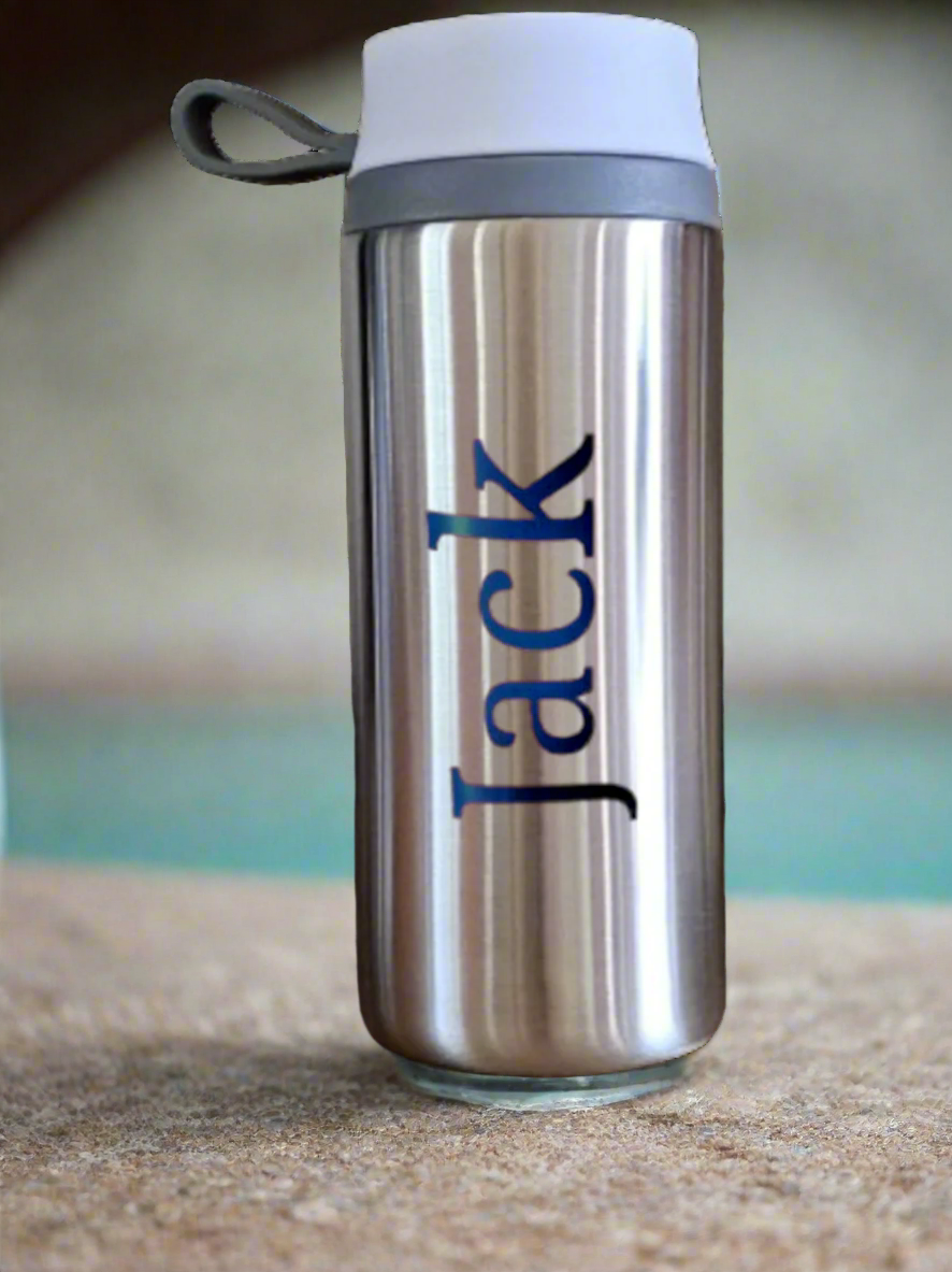 Personalised Silver Stainless Steel Drinks Bottle
