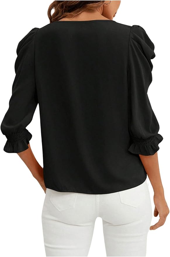 Ladies Puff Half Sleeve Blouse - Large - RRP £14.99