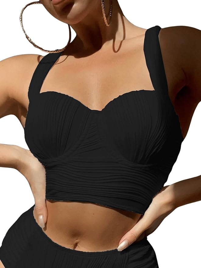 Ladies  Bikini Tops Ruched Underwire Swim Top Size Medium (10) - RRP £14.99